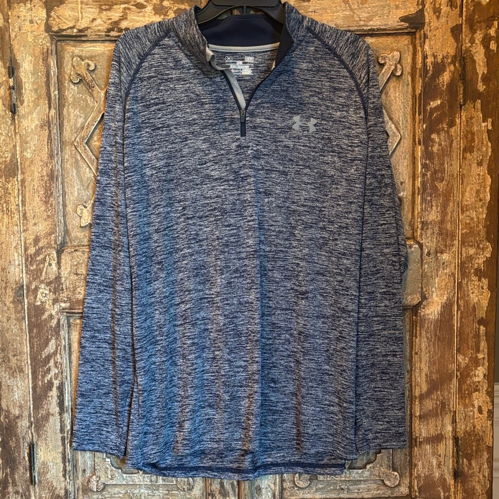 Under Armour Heathered Navy Quarter-Zip Top